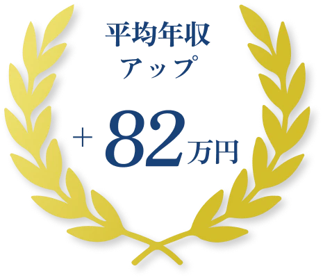 平均年収アップ+82万円