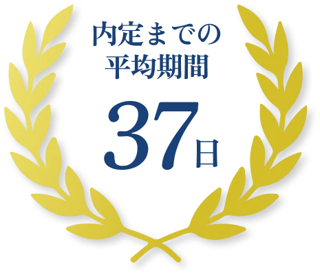内定までの平均期間37日